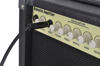 Guitar Lead With Tangle Free Cable 6 Metres Long Straight to Right Angle Jack